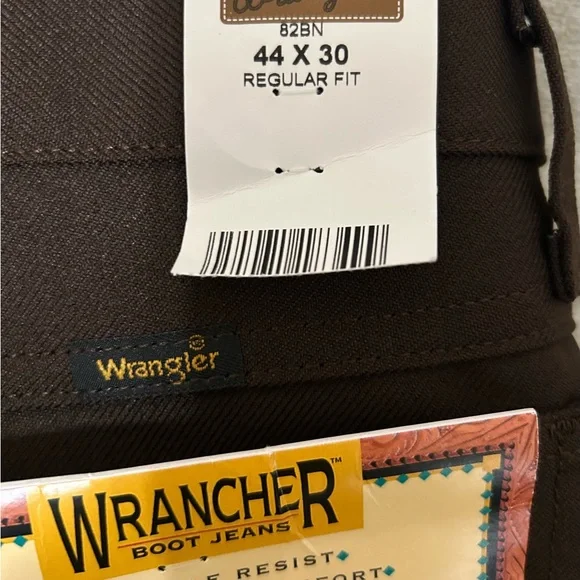 Wrangler Wrancher Dark Brown Boot Jeans 44 x 30 - Picture 3 of 7